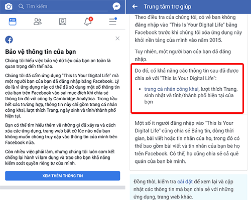 Facebook bắt đầu thông báo những tài khoản Việt bị lợi dụng dữ liệu